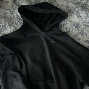 dark grey gym shark hoodie